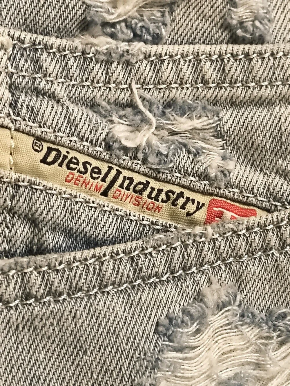 Diesel Light Blue Distressed Jean Shorts - Brand New W Tags